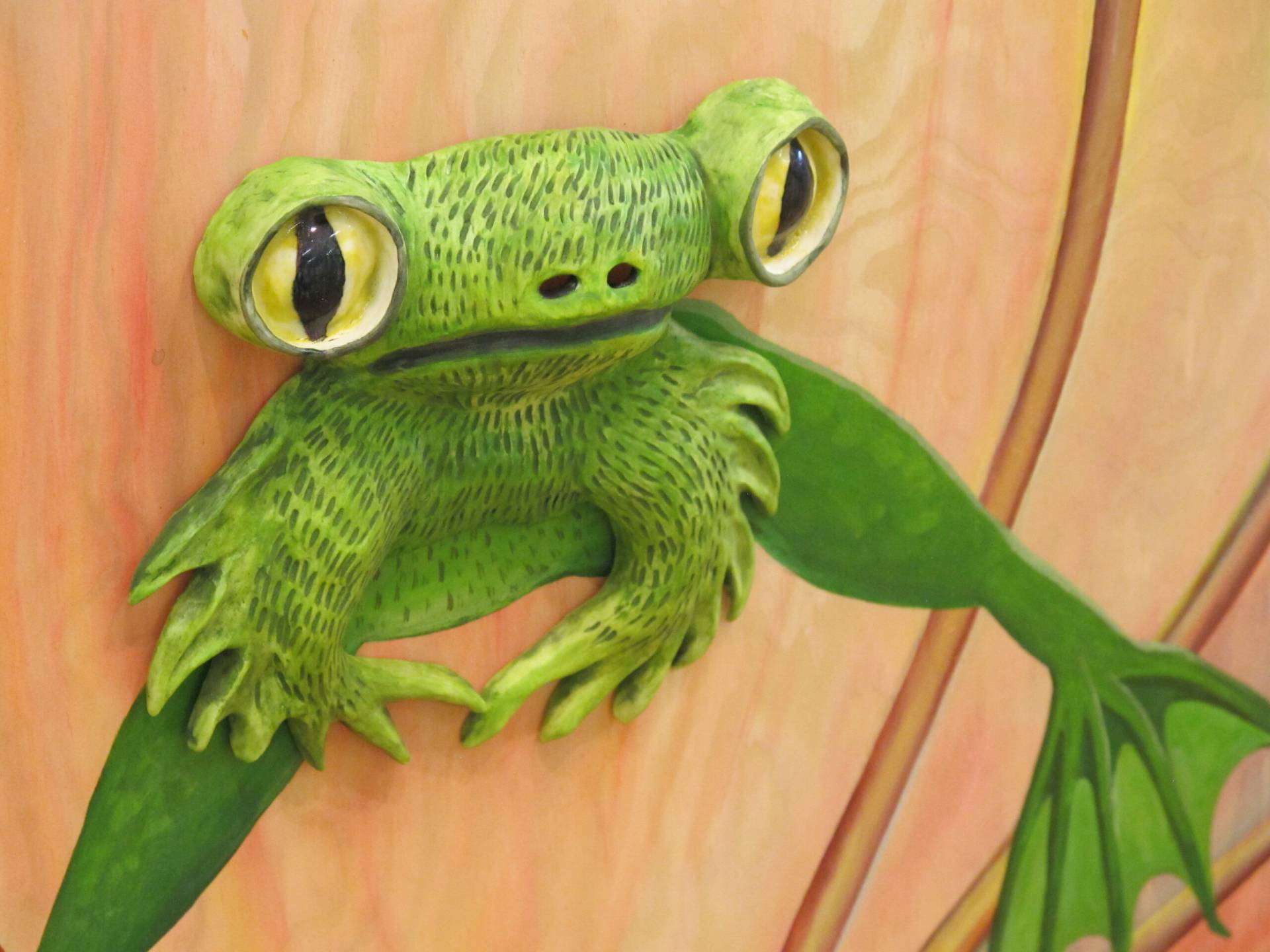 Title Den sista av sitt slag, close up, part of installation titled Ekosystemet vid dammen i skogen