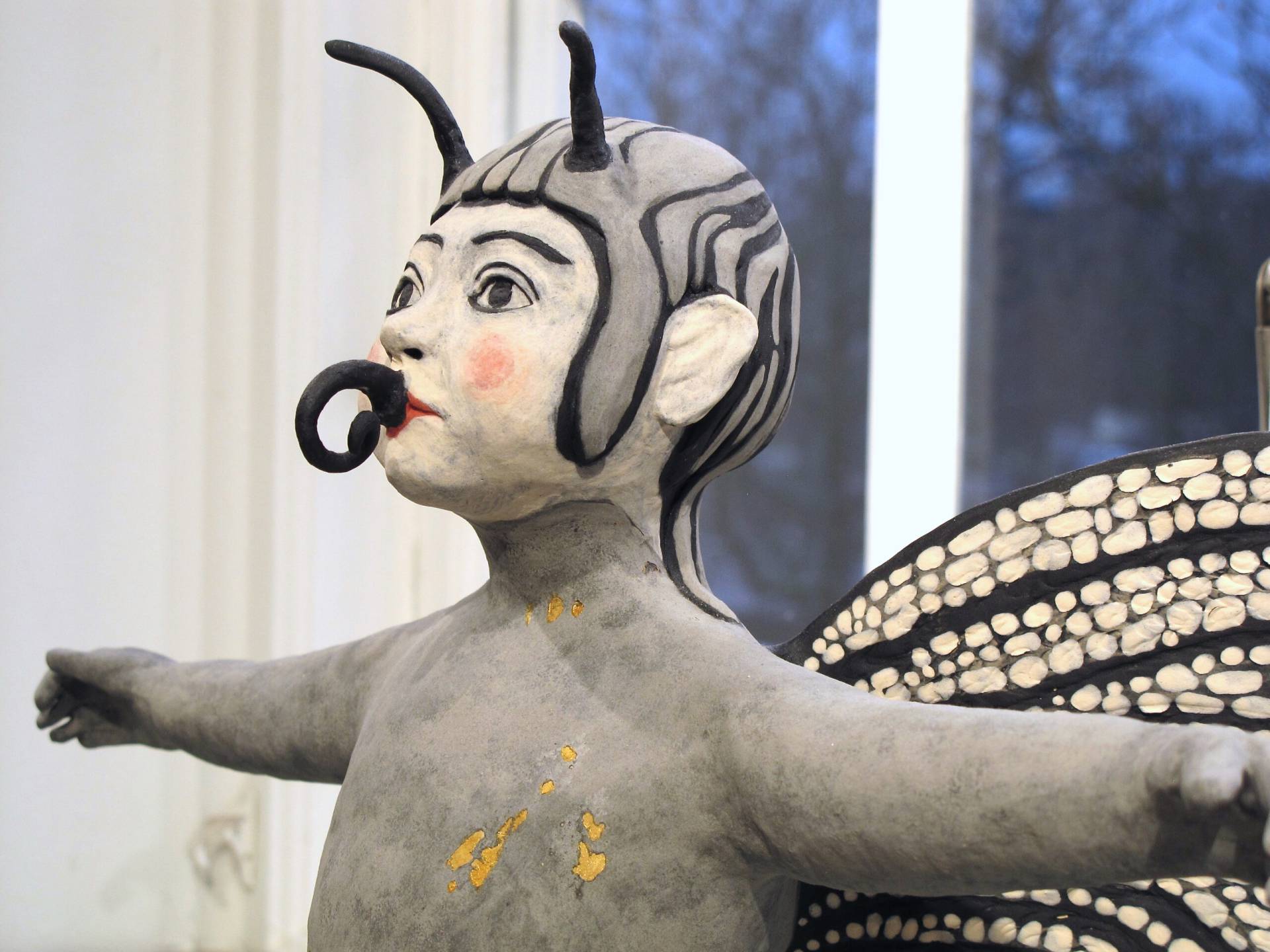 Detail. Sculptural installation We Are the Insects from solo exhibition Living in Harmony With Nature at Galleri Floras rike, Göteborgs botaniska trädgård, 2023.